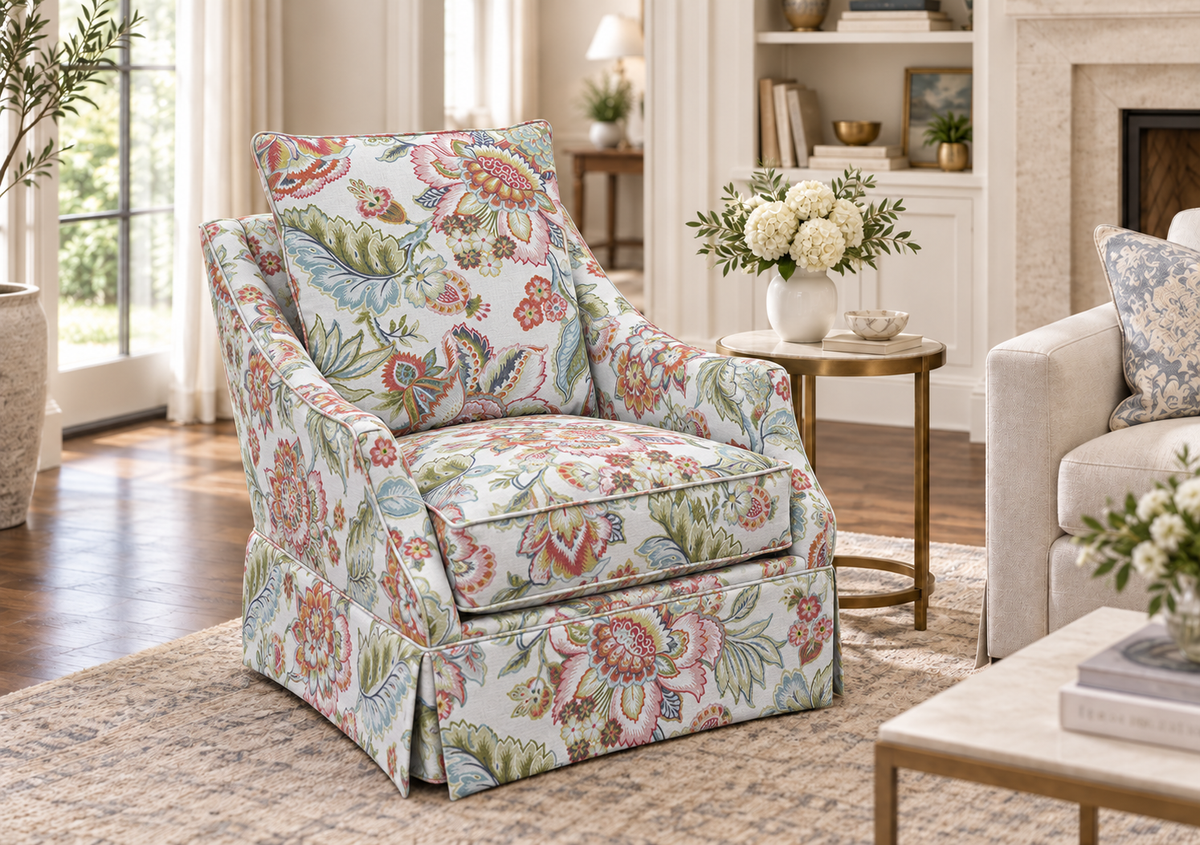 The Avery Skirted - Swivel Glider