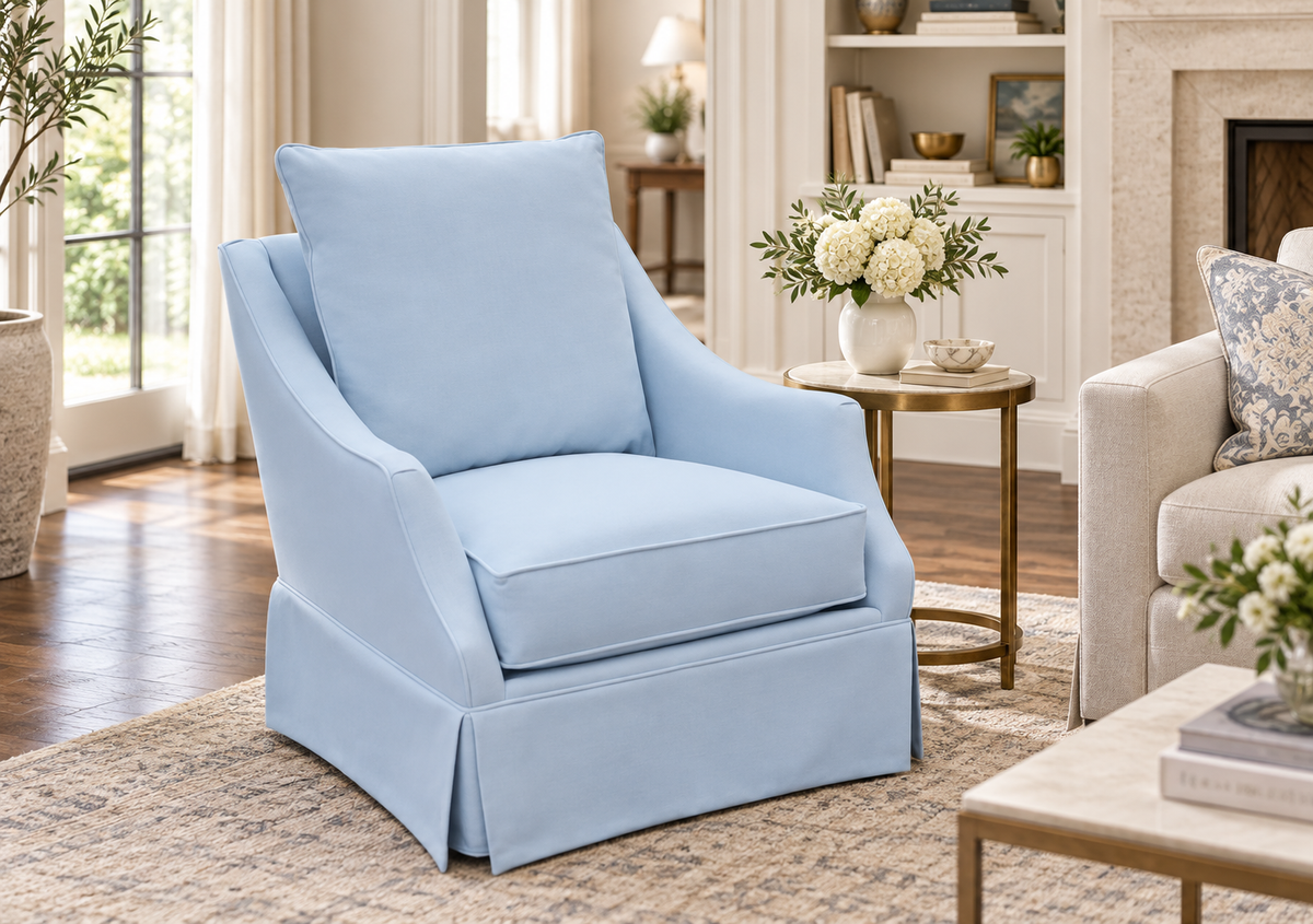 The Avery Skirted - Swivel Glider